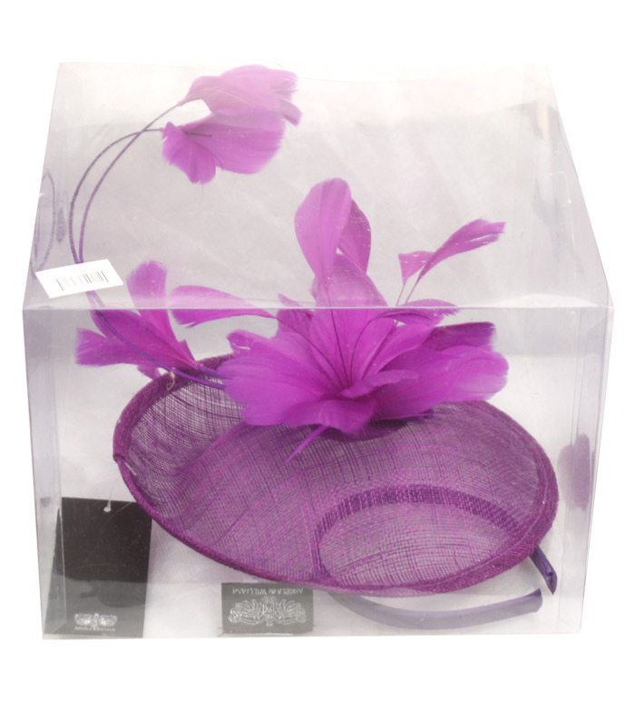 SINAMAY FASCINATOR WITH FLOWER ON THE TOP CC2242 - Image 7