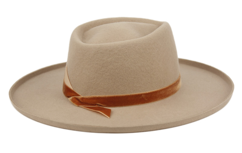 WIDE BRIM DIAMOND CROWN WOOL FELT FEDORA WITH PENCIL CURL BRIM F4114 - Image 6
