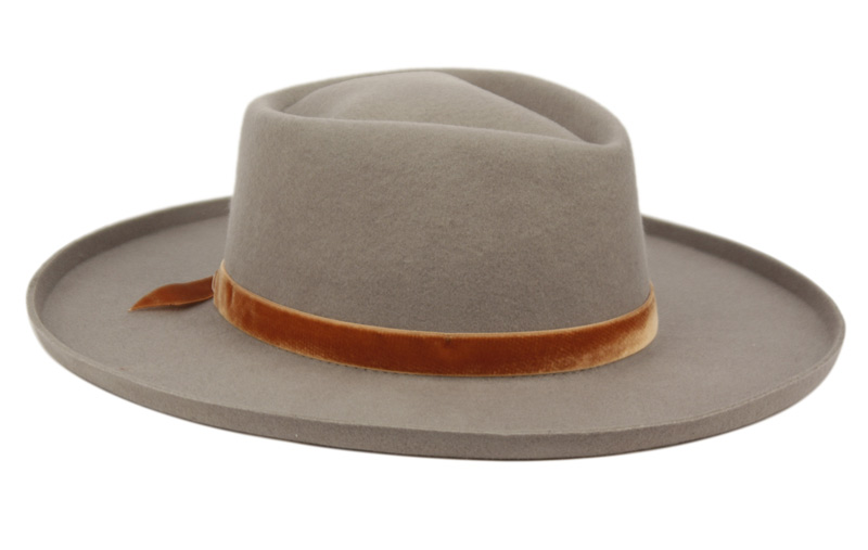 WIDE BRIM DIAMOND CROWN WOOL FELT FEDORA WITH PENCIL CURL BRIM F4114 - Image 2