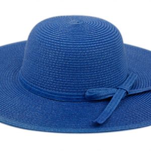 BRAID PAPER STRAW FLOPPY HATS WITH SELF FABRIC BAND FL2095