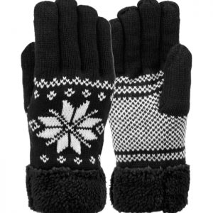 SNOWFLAKE WINTER KNIT GLOVES W/SCREEN TOUCH GL3012MEN