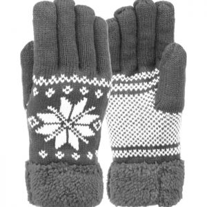SNOWFLAKE WINTER KNIT GLOVES W/SCREEN TOUCH GL3012MEN