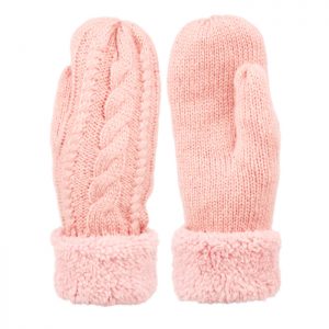 WINTER KNIT MITTENS WITH SHERPA LINING GL3014