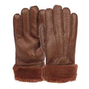 MEN’S FAUX LEATHER GLOVE W/FUR CUFF GL4104