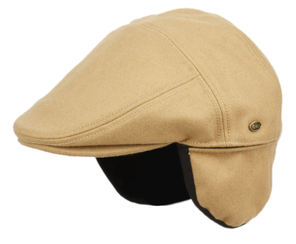 MELTON WOOL FLAT IVY CAPS W/EARMUFF IVE2342