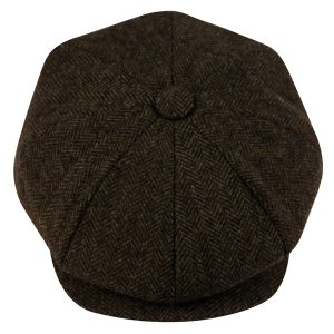 BRUSHED HERRINGBONE WOOL BLEND NEWSBOY CAP NSB2122