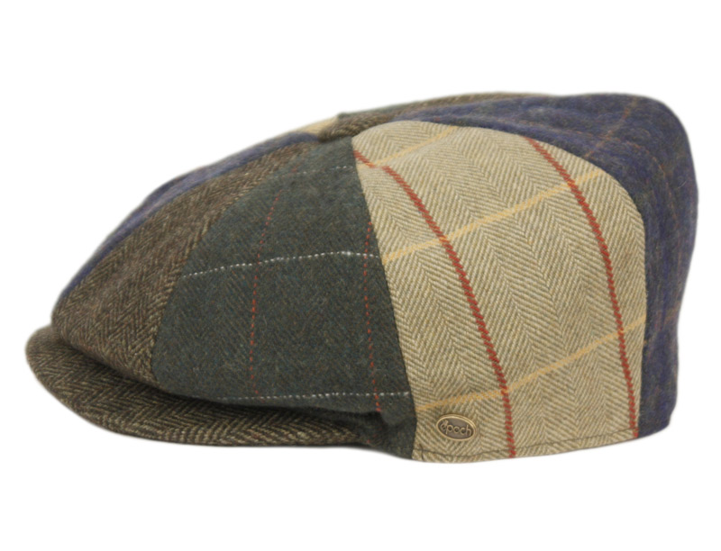 MULTI HERRINGBONE PATCH WORK NEWSBOY CAP NSB5009 - Image 3
